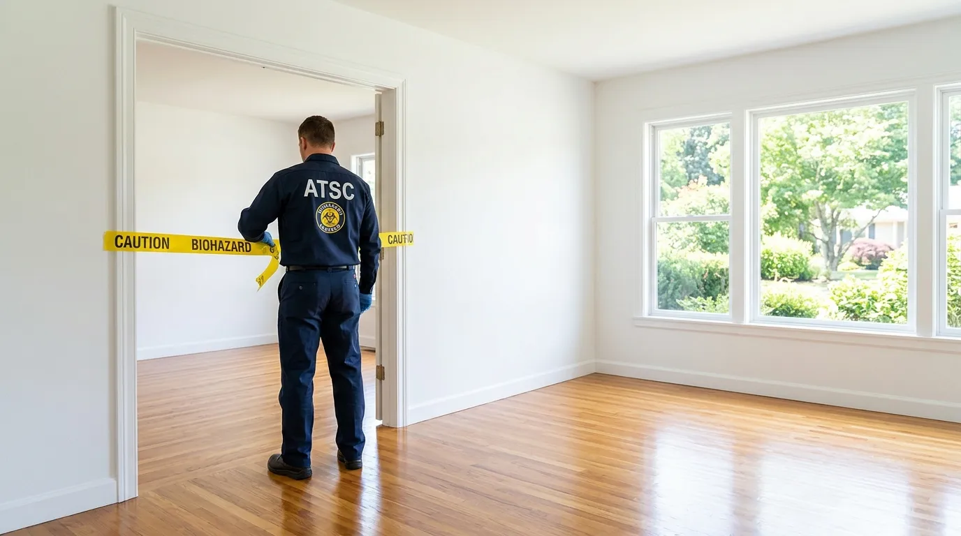 Certified biohazard cleanup crew performing Decomposition Cleanup in Oak Hill Park
